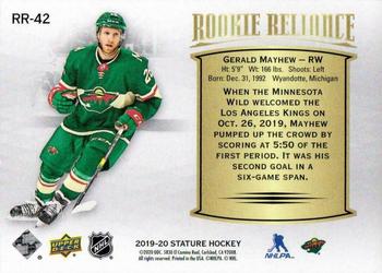 2019-20 Upper Deck Stature - Rookie Reliance Red #RR-42 Gerald Mayhew Back