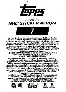 2020-21 Topps NHL Sticker Collection #7 Rickard Rakell Back