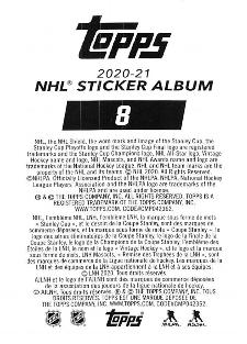 2020-21 Topps NHL Sticker Collection #8 Ryan Getzlaf Back