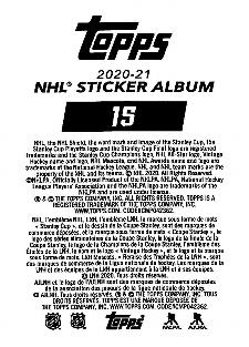2020-21 Topps NHL Sticker Collection #15 Michael Del Zotto Back