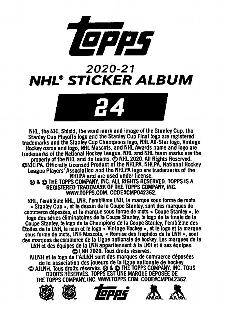 2020-21 Topps NHL Sticker Collection #24 Nick Schmaltz Back