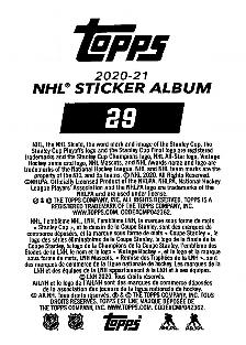 2020-21 Topps NHL Sticker Collection #29 Carl Soderberg Back