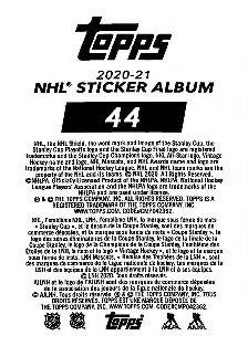 2020-21 Topps NHL Sticker Collection #44 Torey Krug Back