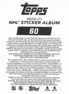 2020-21 Topps NHL Sticker Collection #60 Victor Olofsson Back