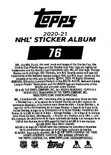 2020-21 Topps NHL Sticker Collection #76 David Rittich Back