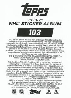 2020-21 Topps NHL Sticker Collection #103 Chicago Blackhawks Logo Back