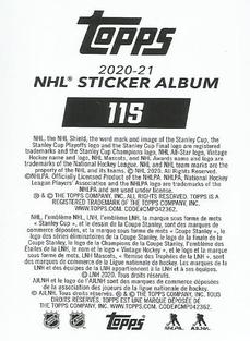 2020-21 Topps NHL Sticker Collection #115 Duncan Keith Back