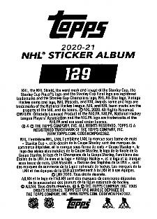 2020-21 Topps NHL Sticker Collection #129 Gabriel Landeskog Back