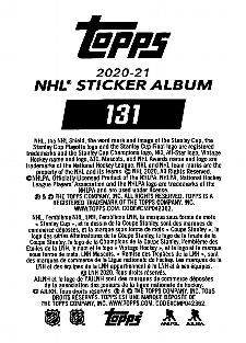 2020-21 Topps NHL Sticker Collection #131 Samuel Girard Back