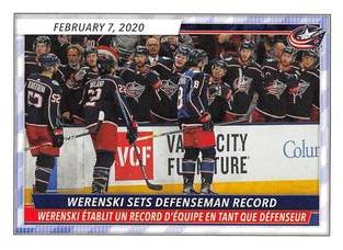 2020-21 Topps NHL Sticker Collection #138 2019/20 Team Highlight Front