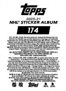 2020-21 Topps NHL Sticker Collection #174 Tyler Bertuzzi Back