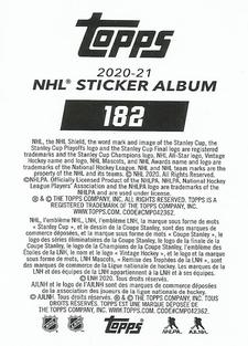 2020-21 Topps NHL Sticker Collection #182 Valtteri Filppula Back