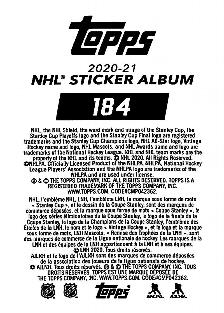 2020-21 Topps NHL Sticker Collection #184 Darren Helm Back