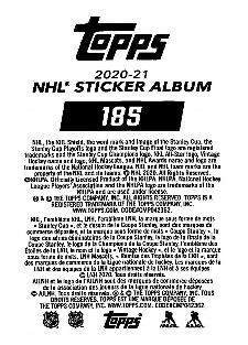 2020-21 Topps NHL Sticker Collection #185 Filip Zadina Back