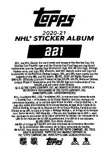 2020-21 Topps NHL Sticker Collection #221 Anton Stralman Back
