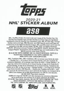 2020-21 Topps NHL Sticker Collection #258 Youppi Back
