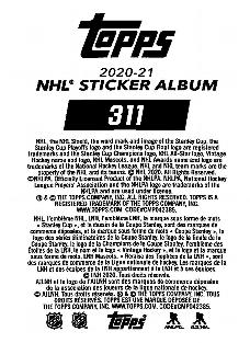 2020-21 Topps NHL Sticker Collection #311 Semyon Varlamov Back