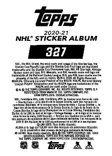 2020-21 Topps NHL Sticker Collection #327 Henrik Lundqvist Back