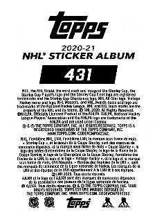 2020-21 Topps NHL Sticker Collection #431 Nikita Kucherov Back