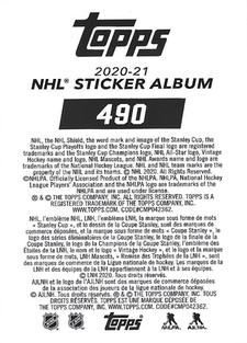 2020-21 Topps NHL Sticker Collection #490 Nate Schmidt Back