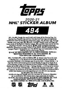 2020-21 Topps NHL Sticker Collection #494 Washington Capitals Logo Back