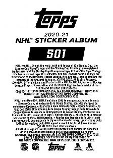 2020-21 Topps NHL Sticker Collection #501 Richard Panik Back