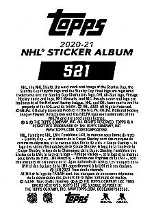 2020-21 Topps NHL Sticker Collection #521 Nikolaj Ehlers Back