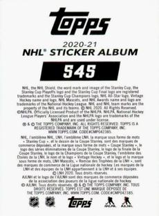 2020-21 Topps NHL Sticker Collection #545 Joel Farabee Back