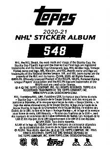2020-21 Topps NHL Sticker Collection #548 Matthew Tkachuk Back