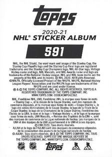 2020-21 Topps NHL Sticker Collection #591 Patrick Kane Back