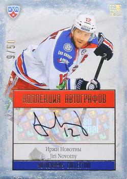 2014 KHL Gold Collection - Lev Prague Autographs #LEV-A01 Jiri Novotny Front