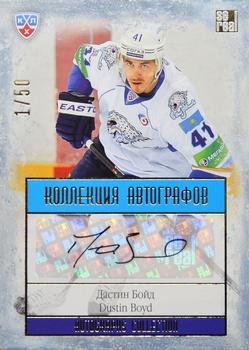 2014 KHL Gold Collection - Barys Astana Autographs #BAR-A16 Dustin Boyd Front
