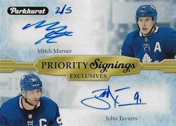 2020 Upper Deck Spring Promotion - Parkhurst Priority Signings Duals #PS-MN John Tavares / Mitch Marner Front