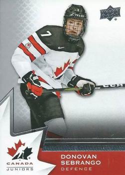 2020-21 Upper Deck Team Canada Juniors #19 Donovan Sebrango Front