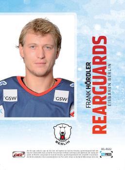 2011-12 Playercards (DEL) - Rearguards #DEL-RG02 Frank Hördler Back