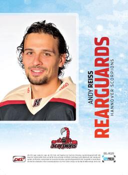2011-12 Playercards (DEL) - Rearguards #DEL-RG05 Andy Reiss Back