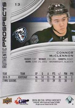2019-20 SP Game Used CHL #13 Connor McClennon Back