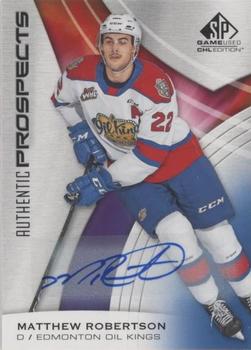 2019-20 SP Game Used CHL - Blue Autographs #2 Matthew Robertson Front