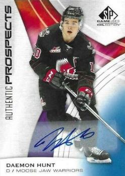 2019-20 SP Game Used CHL - Blue Autographs #15 Daemon Hunt Front