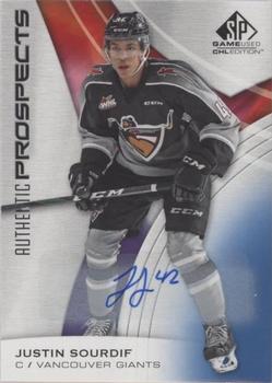 2019-20 SP Game Used CHL - Blue Autographs #17 Justin Sourdif Front