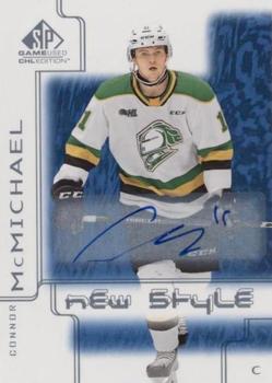 2019-20 SP Game Used CHL - 2000-01 New Style Tribute Blue Autographs #NS-CM Connor McMichael Front