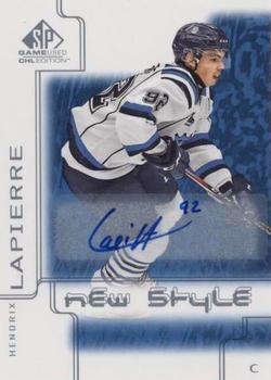 2019-20 SP Game Used CHL - 2000-01 New Style Tribute Blue Autographs #NS-HL Hendrix Lapierre Front