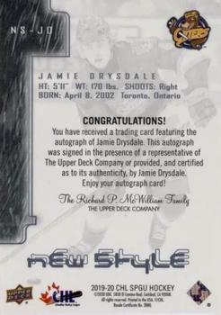 2019-20 SP Game Used CHL - 2000-01 New Style Tribute Blue Autographs #NS-JD Jamie Drysdale Back