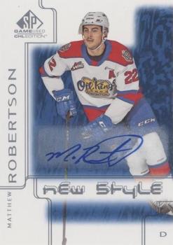 2019-20 SP Game Used CHL - 2000-01 New Style Tribute Blue Autographs #NS-MR Matthew Robertson Front