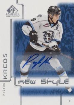 2019-20 SP Game Used CHL - 2000-01 New Style Tribute Blue Autographs #NS-PK Peyton Krebs Front