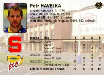 2002-03 OFS Plus (ELH) #5 Petr Havelka Back