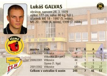 2002-03 OFS Plus (ELH) #26 Lukas Galvas Back