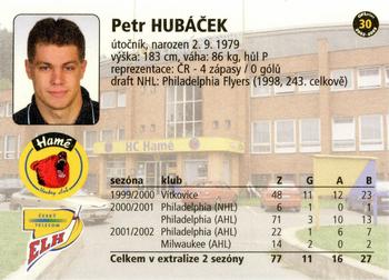2002-03 OFS Plus (ELH) #30 Petr Hubacek Back