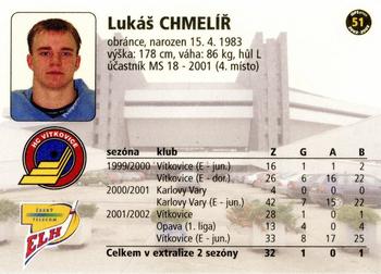 2002-03 OFS Plus (ELH) #51 Lukas Chmelir Back