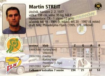 2002-03 OFS Plus (ELH) #78 Martin Streit Back